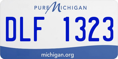 MI license plate DLF1323