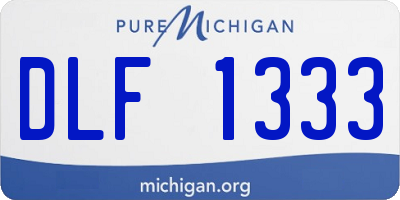 MI license plate DLF1333