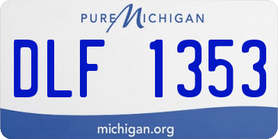 MI license plate DLF1353