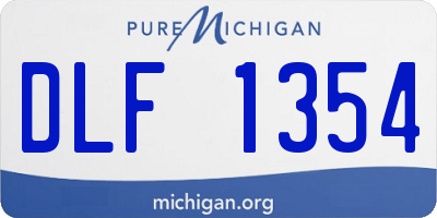 MI license plate DLF1354