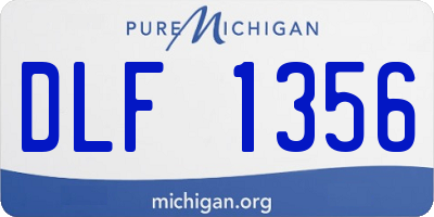 MI license plate DLF1356
