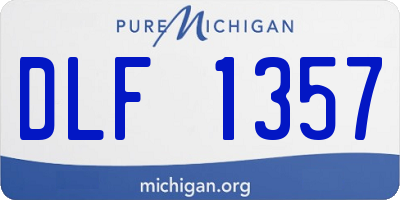 MI license plate DLF1357