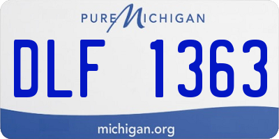 MI license plate DLF1363