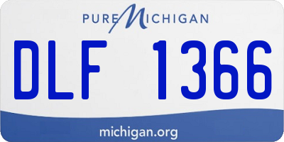 MI license plate DLF1366