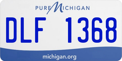 MI license plate DLF1368