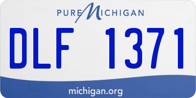 MI license plate DLF1371