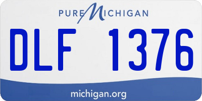 MI license plate DLF1376