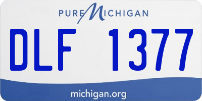 MI license plate DLF1377
