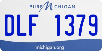 MI license plate DLF1379
