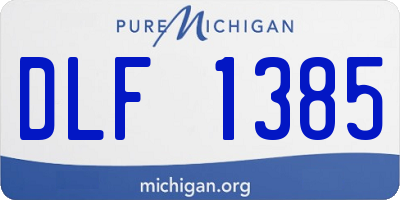 MI license plate DLF1385