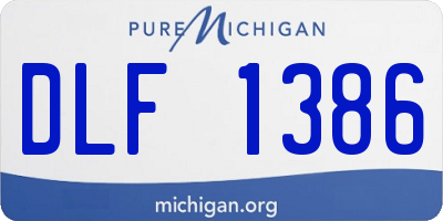 MI license plate DLF1386
