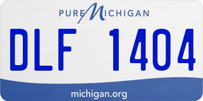 MI license plate DLF1404