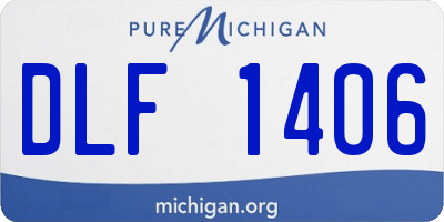 MI license plate DLF1406