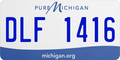 MI license plate DLF1416