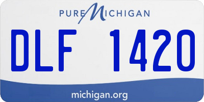 MI license plate DLF1420
