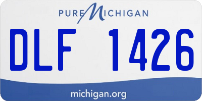 MI license plate DLF1426