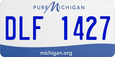MI license plate DLF1427