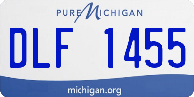 MI license plate DLF1455