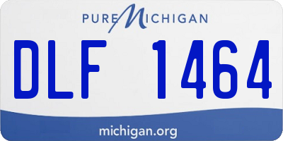 MI license plate DLF1464