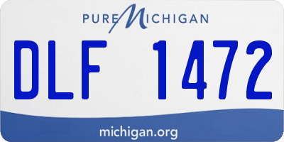 MI license plate DLF1472