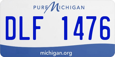 MI license plate DLF1476