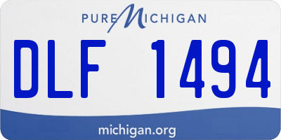 MI license plate DLF1494
