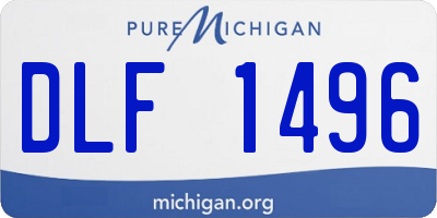 MI license plate DLF1496