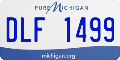 MI license plate DLF1499