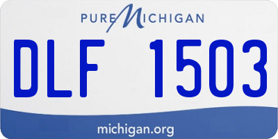 MI license plate DLF1503