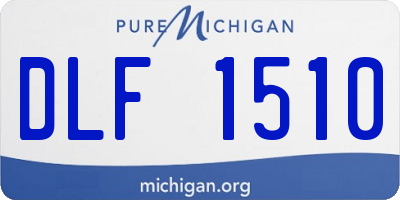 MI license plate DLF1510
