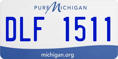 MI license plate DLF1511