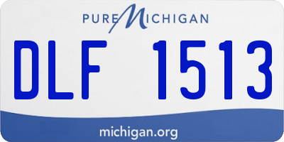 MI license plate DLF1513
