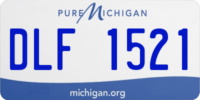 MI license plate DLF1521