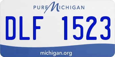 MI license plate DLF1523