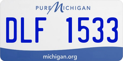 MI license plate DLF1533