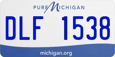 MI license plate DLF1538