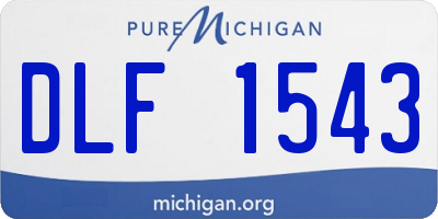 MI license plate DLF1543