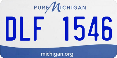 MI license plate DLF1546