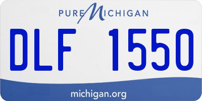 MI license plate DLF1550