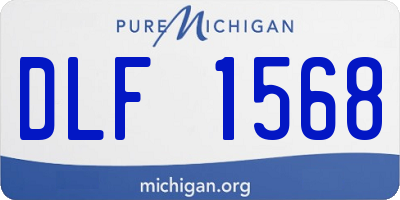 MI license plate DLF1568