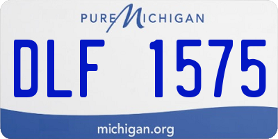 MI license plate DLF1575