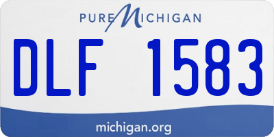 MI license plate DLF1583