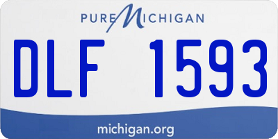 MI license plate DLF1593