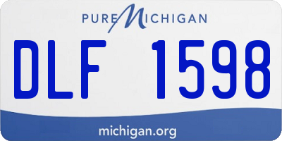 MI license plate DLF1598