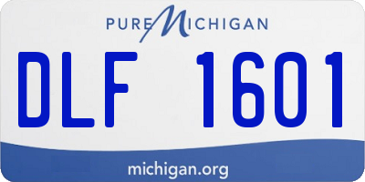 MI license plate DLF1601