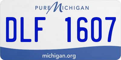 MI license plate DLF1607