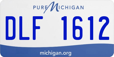 MI license plate DLF1612