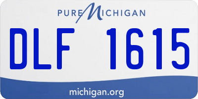 MI license plate DLF1615