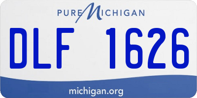 MI license plate DLF1626