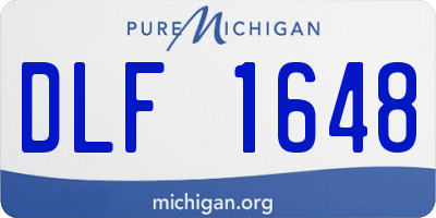 MI license plate DLF1648